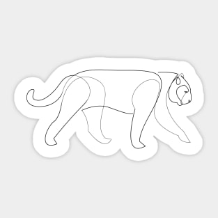 Big cat line Sticker